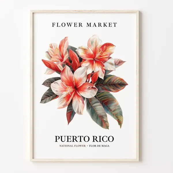 Puerto Rico National Flower, Flor De Maga Art Print