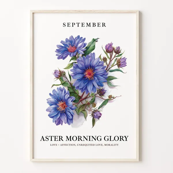 September Flower Market, 1960s Botanical Art Print