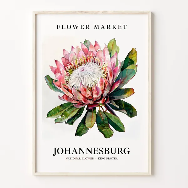 Johannesburg Flower Market Art Print, South Africa
