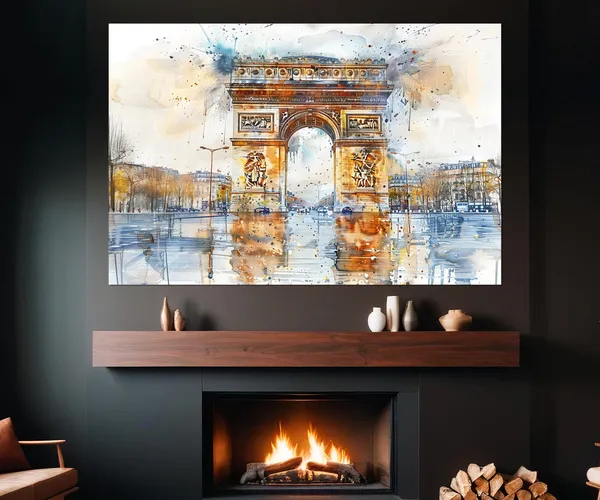 Arc De Triomphe, Paris Travel Poster Art Print