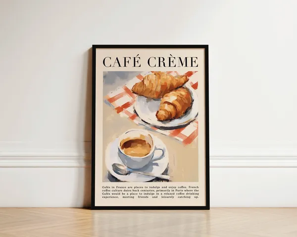 Coffee Print, French Kitchen Wall Art Poster Gift