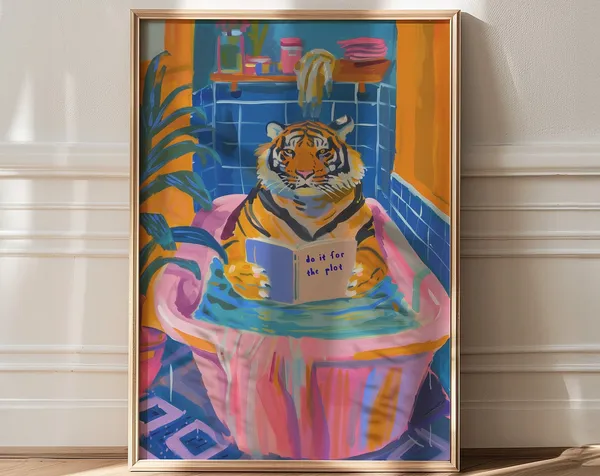 Tiger Do It For The Plot Maximalist Art Print