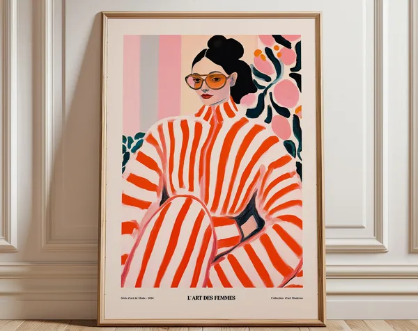 Abstract Woman Silhouette, Fashion Wall Art Print