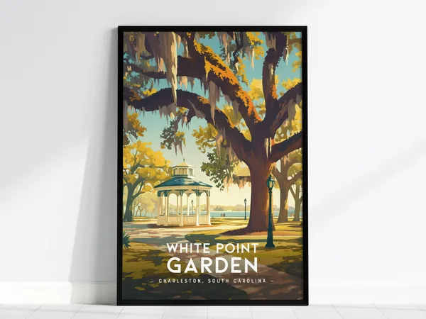 Charleston South Carolina White Point Garden Art Print