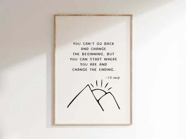 C.S. Lewis Quote Mental Health Art Print, Psychology Decor