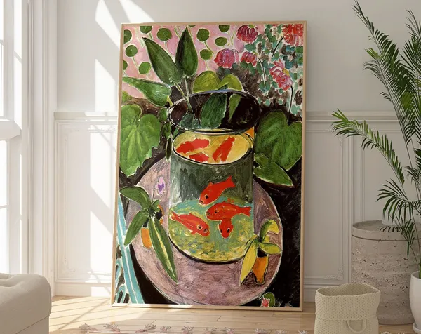 Henri Matisse The Goldfish, Colorful Art Print