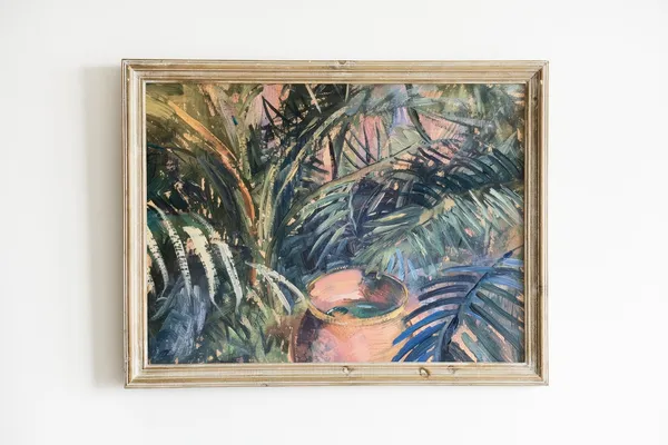 Tropical Palm Art Print, Rustic Boho Decor