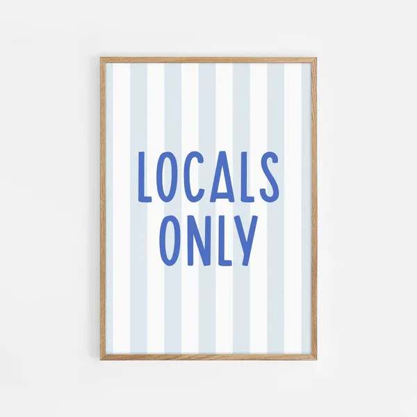 Locals Only Coastal Cowgirl Art Print