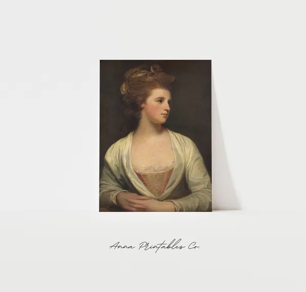 18th Century Portrait Of A Woman, Vintage Art Print