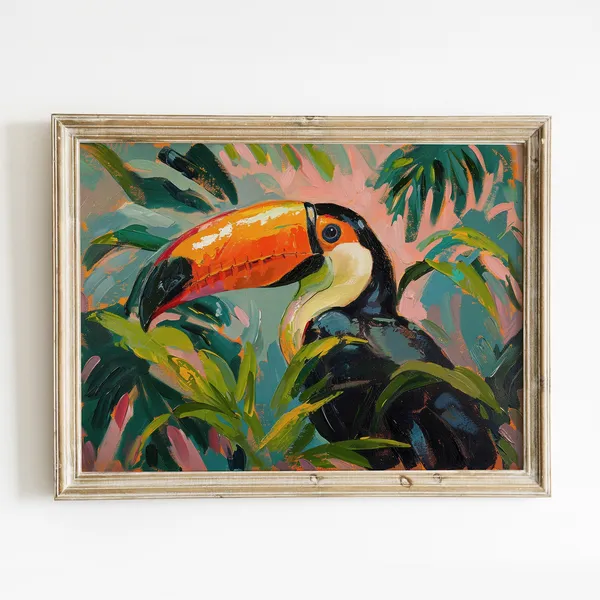 Toucan Tropical Bird Preppy Room Decor Art Print