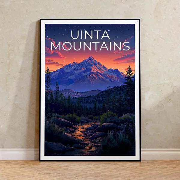 Uinta Mountains, Utah Mountain Travel Poster
