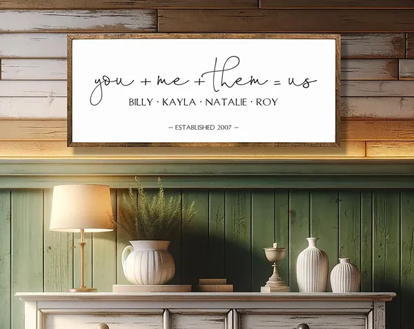 You Me Them Us Personalized Wall Art Print Gift