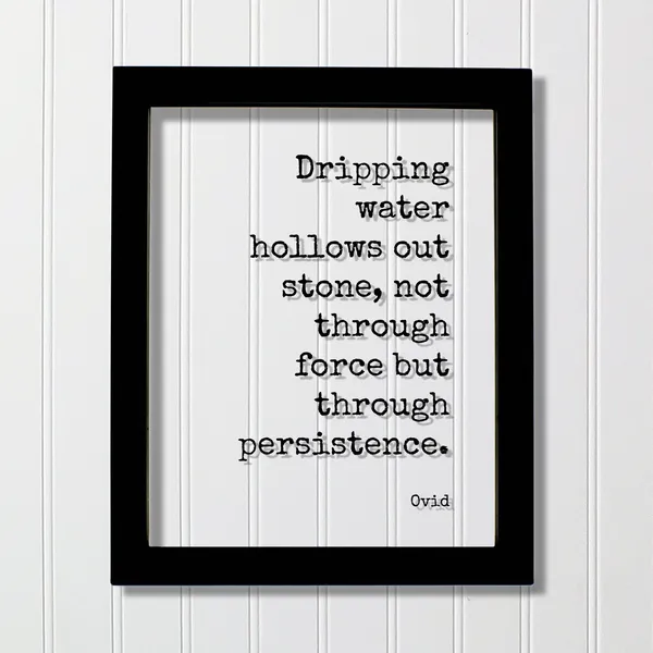 Ovid Quote Art Print, Persistence and Perseverance