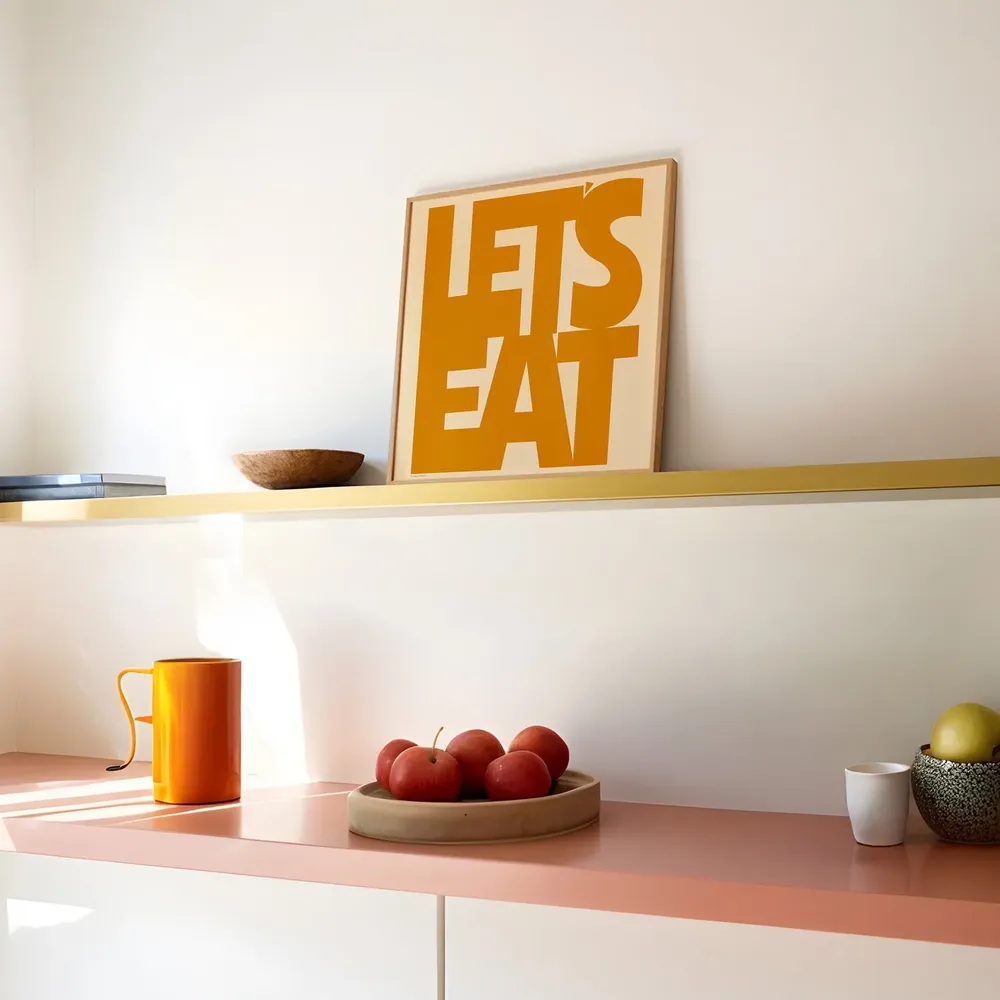 Lets Eat Kitchen Wall Art, Retro Poster - Image 2