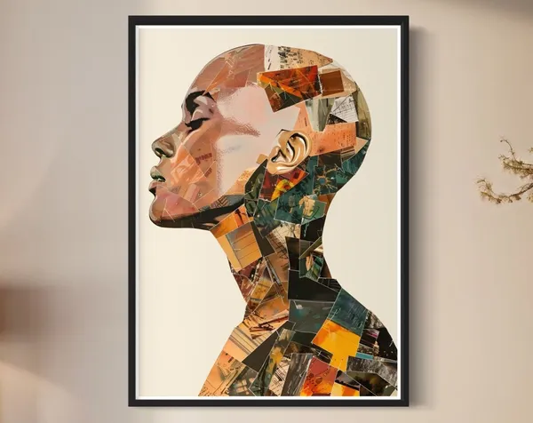 Strong Woman Feminist Portrait, Minimalist Art Print