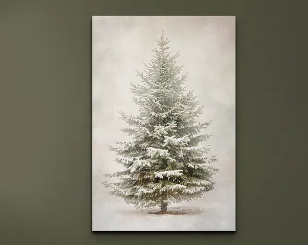 Christmas Tree Holiday Art Print, Pine Tree Decor