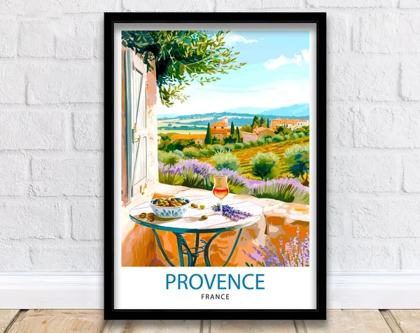 Provence France Travel Print, French Wall Decor