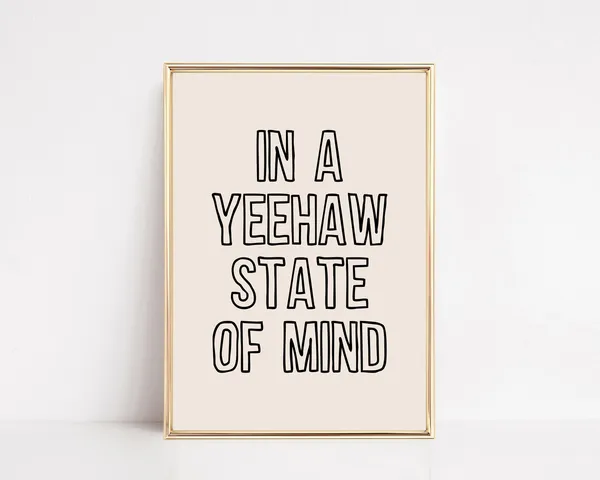 Yeehaw Print, Western Home Decor Art Print