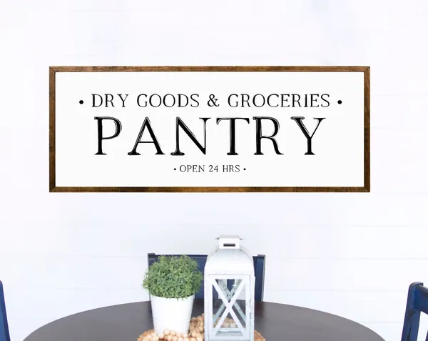 Pantry Dry Goods, Open 24hrs Farmhouse Poster Print
