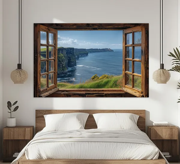 Window To Cliffs Of Moher, Ireland Travel Poster