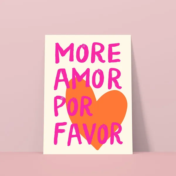 More Amor Por Favor Hand-Drawn Typography Art Print