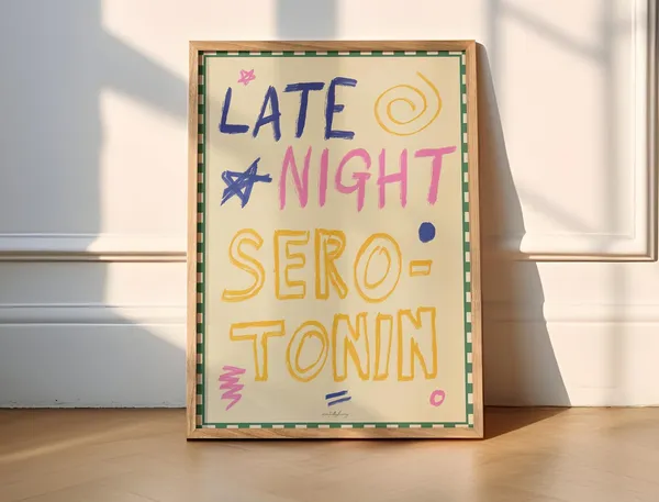 Late Night Serotonin Dopamine Decor Poster