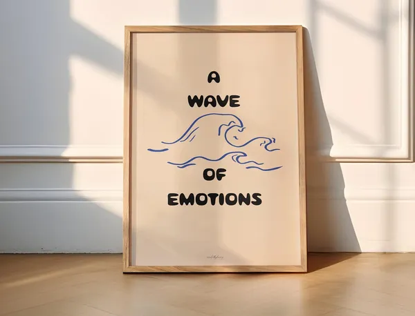 A Wave Of Emotions Art Print, Dopamine Decor