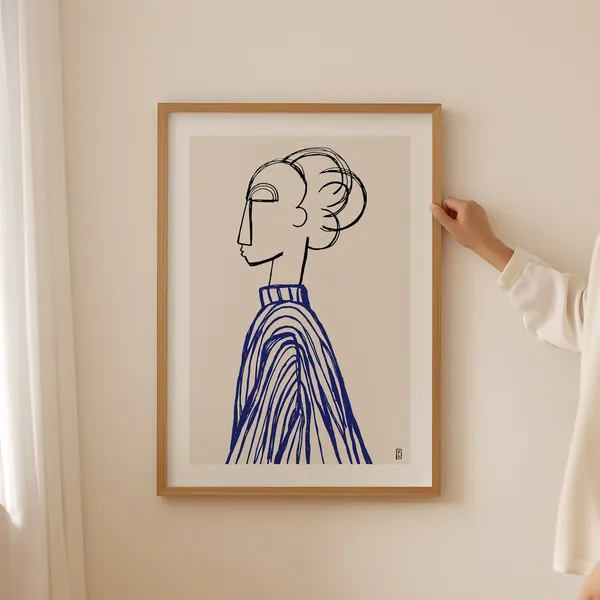 Jolie Gicle Abstract Figure Drawing Art Print