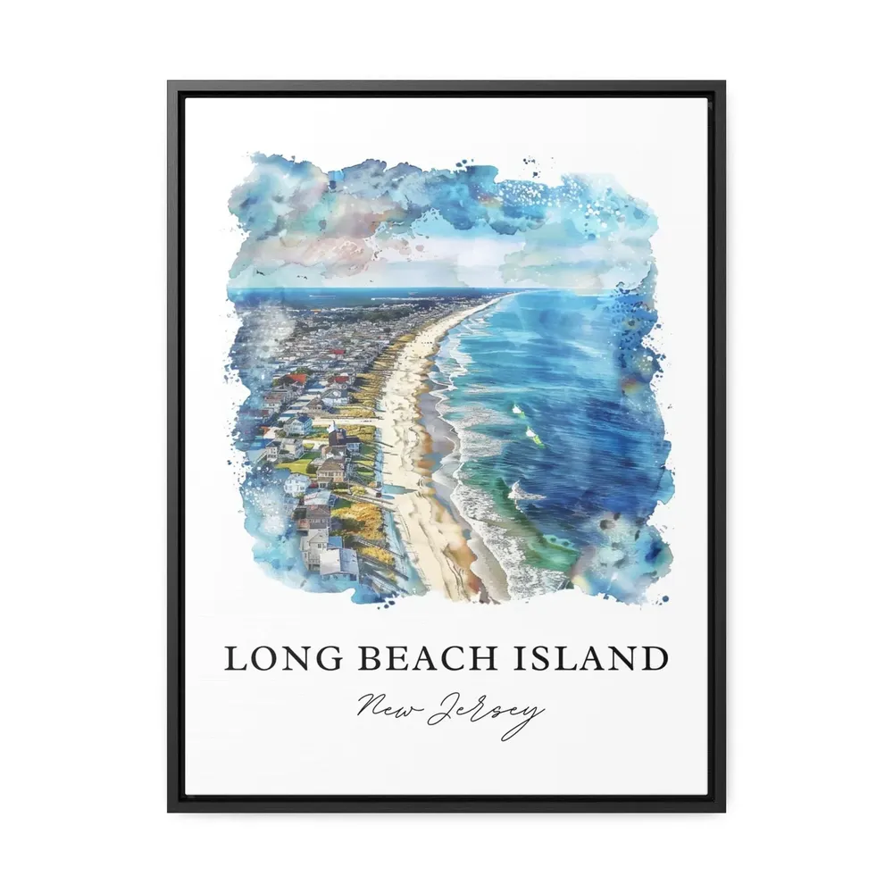 Long Beach Island Watercolor Travel Poster - Image 2
