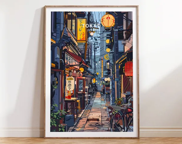 Tokyo Japan Travel Poster, Personalised Gift