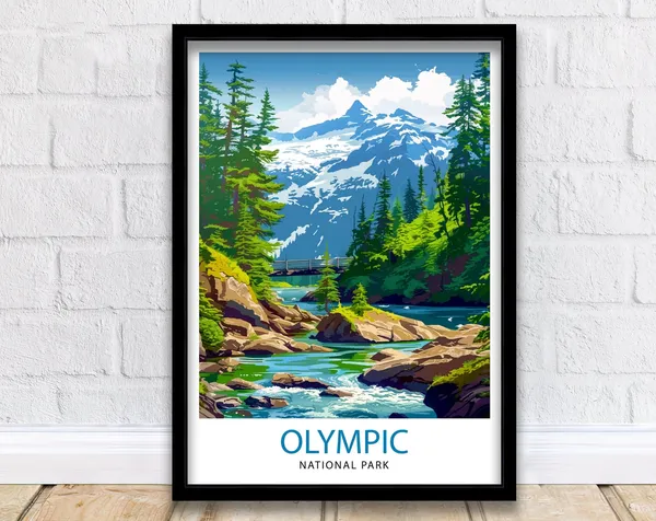 Olympic National Park Washington Travel Poster