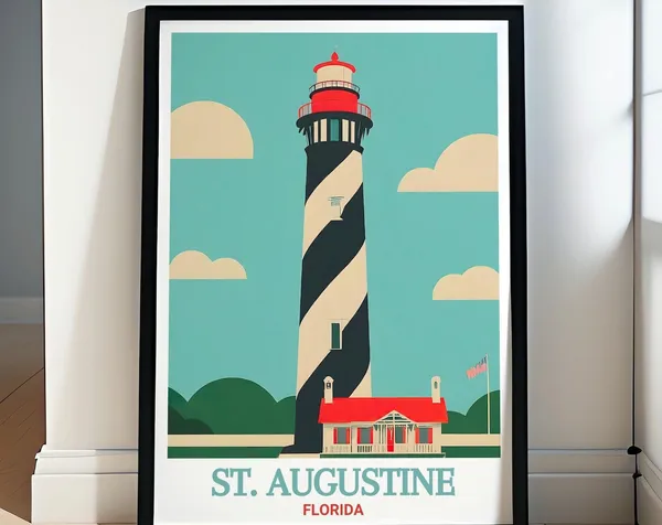 St Augustine Heritage Travel Poster, Florida Wall Decor