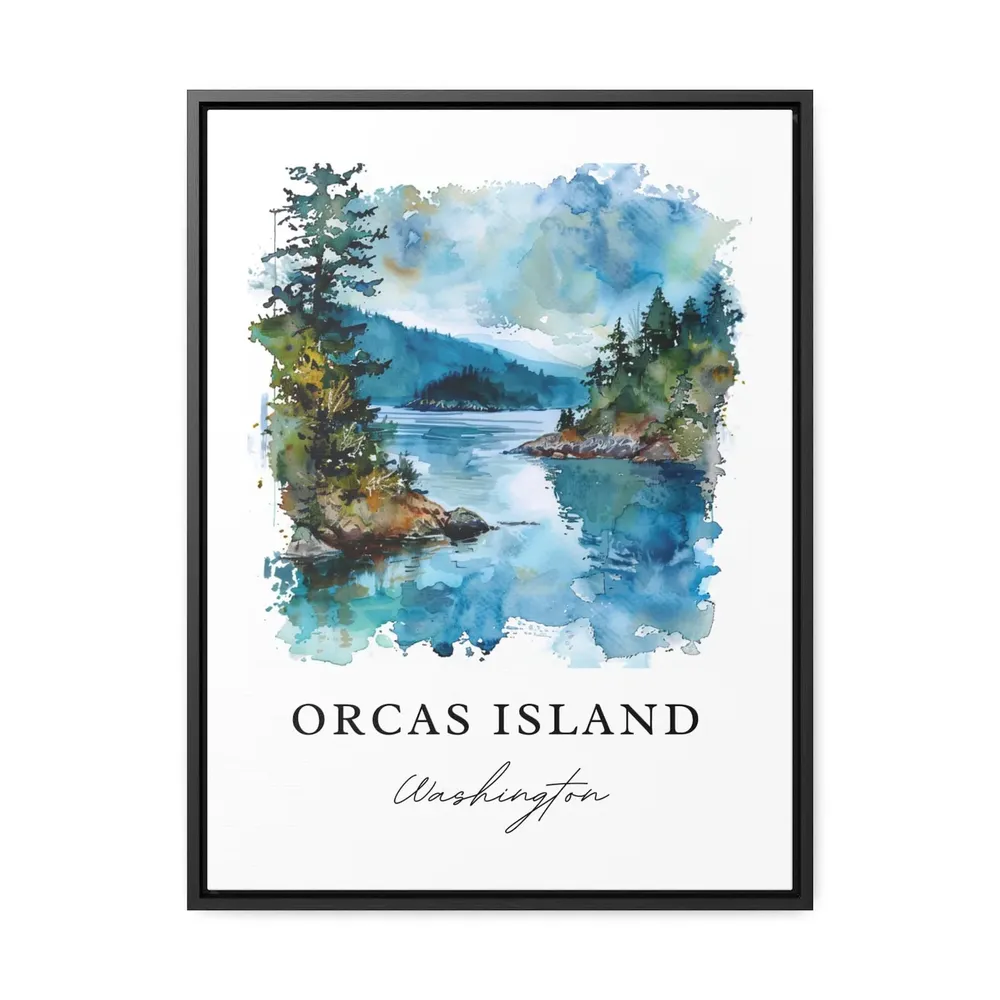 Orcas Island, Wa Watercolor Travel Poster - Image 2