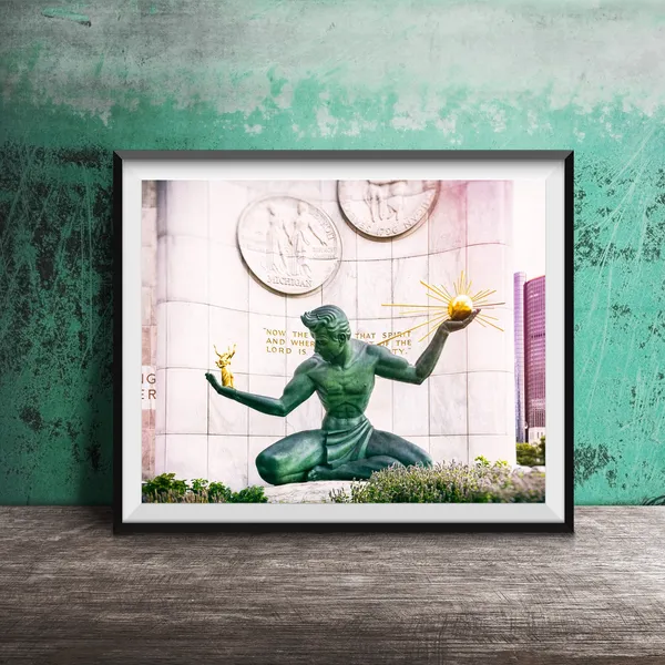 Spirit Of Detroit, Detroit Michigan Art Print