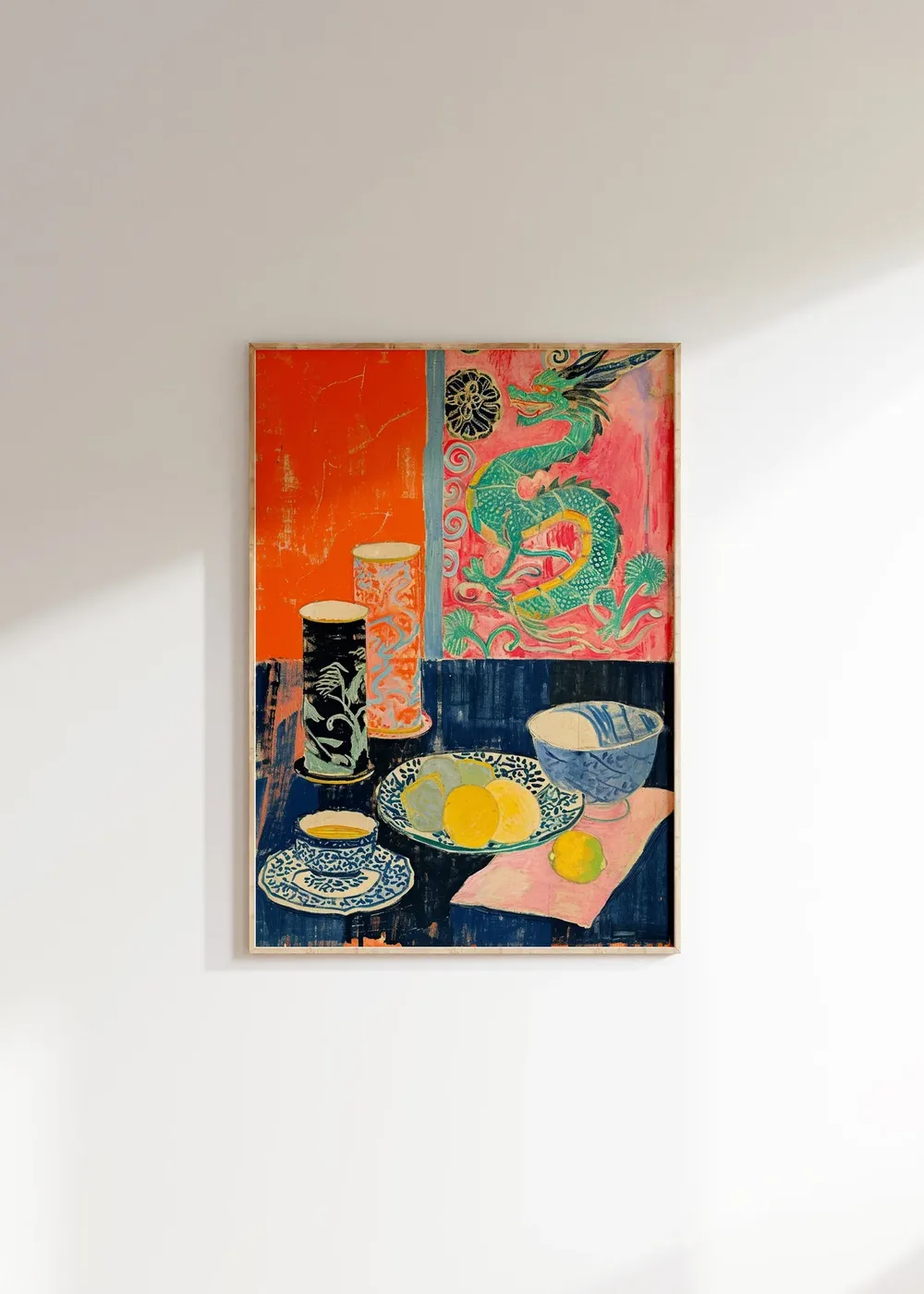 Chinese Tea Print Dragon Poster, Vintage Kitchen Decor - Image 3