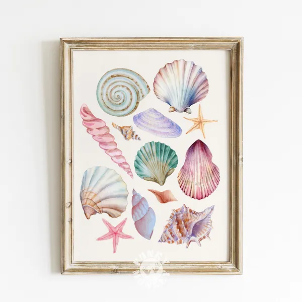 Sea Shell Art, Coastal Cowgirl Beach Poster
