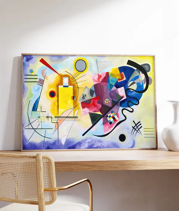 Kandinsky-Inspired Abstract Art Print, Modern Geometric