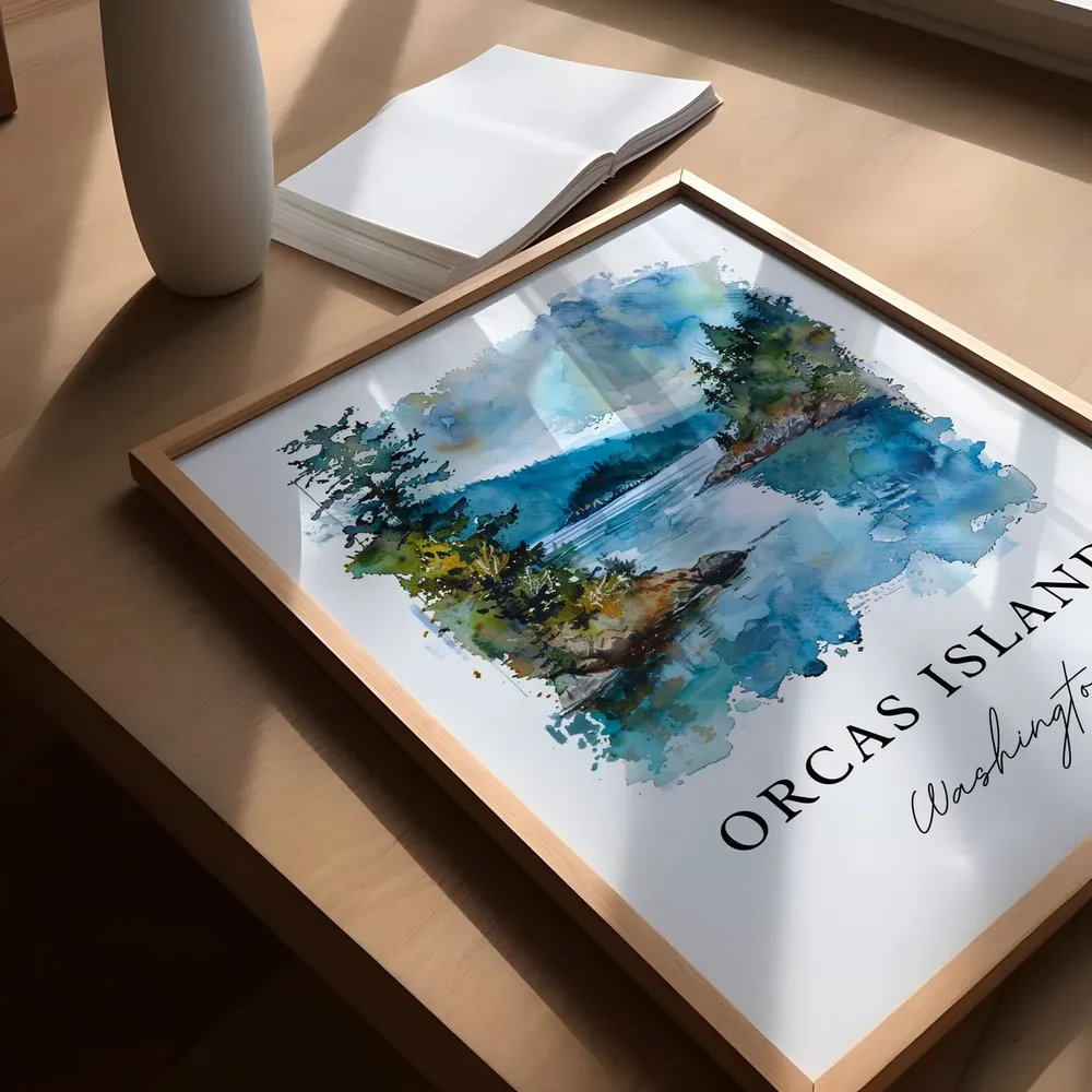 Orcas Island, Wa Watercolor Travel Poster - Image 5