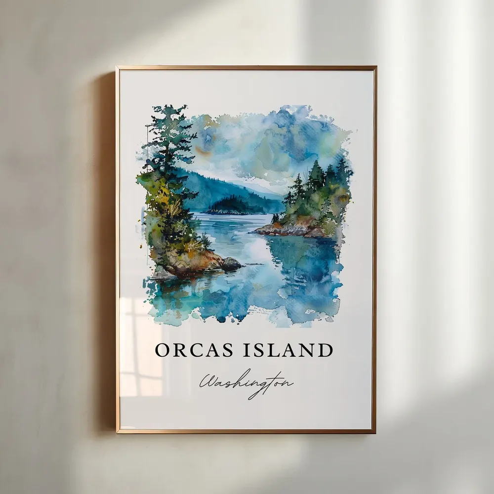 Orcas Island, Wa Watercolor Travel Poster - Image 4