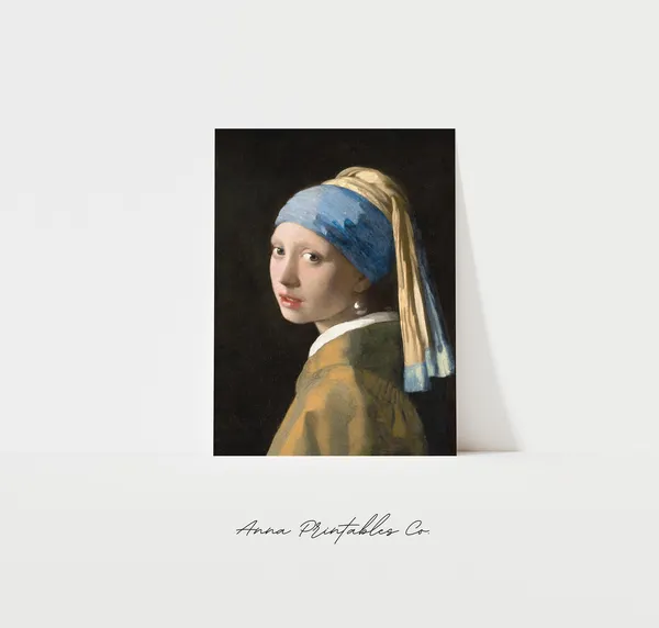 Vermeer Girl With a Pear Earring, Baroque Art Print