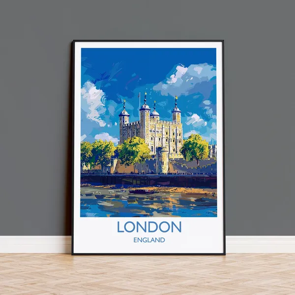 London Travel Poster, Tower Of London Art Print
