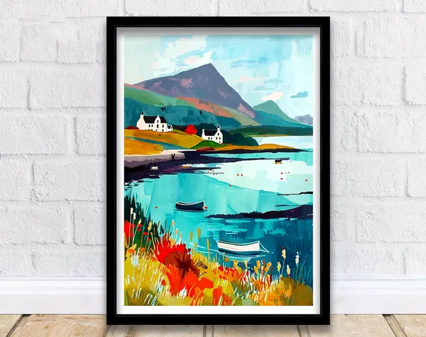 Isle Of Arran Scotland Travel Poster, Scottish Art