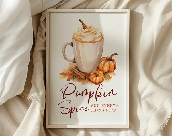 Pumpkin Spice And Everything Nice Fall Art Print