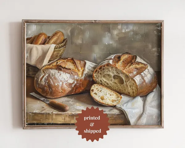 Sourdough Bread Vintage Still Life Kitchen Art Print