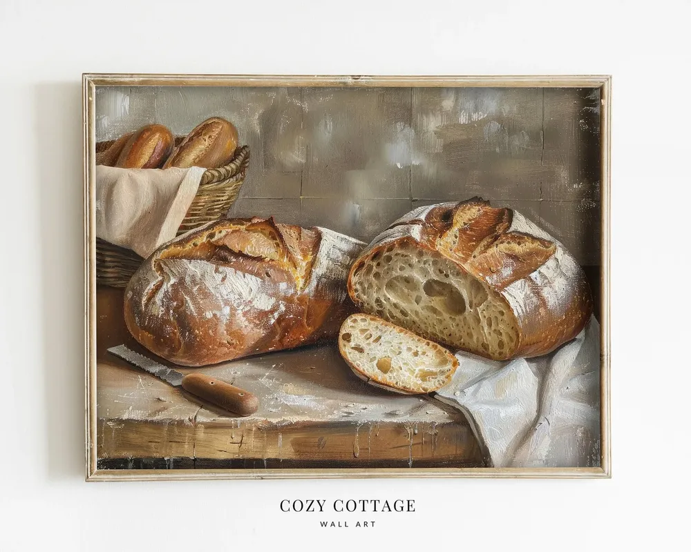 Sourdough Bread Vintage Still Life Kitchen Art Print - Image 2