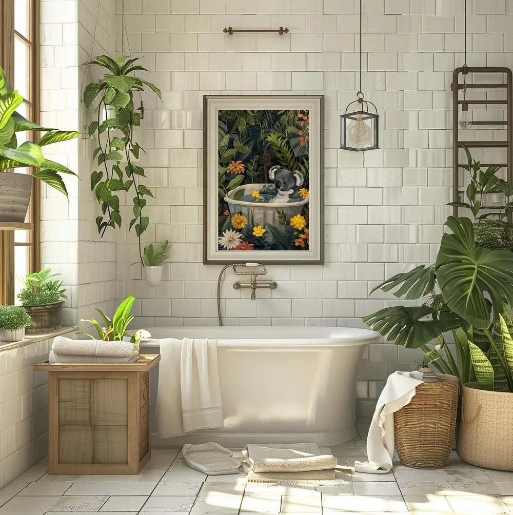 Koala Boho Jungle Kids Room Art Print - Image 2