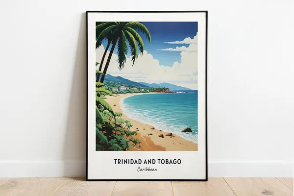 Trinidad Ve Tobago Travel Poster, Caribbean Travel Print