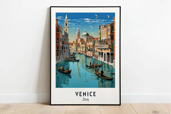 Venice Italy Travel Poster, City Travel Print