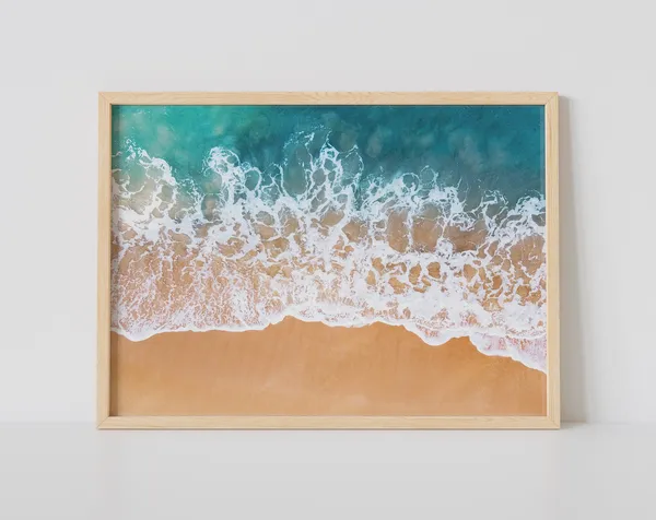 Beach Wall Art Prints, Coastal Summer Ocean Waves