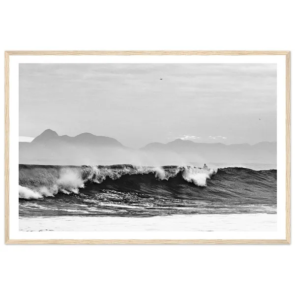 Fine Art Surf Print, Black and White Ocean Photo